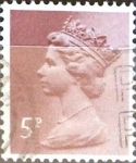 Stamps United Kingdom -  Intercambio 1,25 usd 5 p. 1986