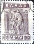 Stamps : Europe : Greece :  Intercambio 1,40 usd 80 lepta 1923