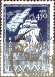 Stamps Greece -  Intercambio crxf 0,20 usd 450 dracmas 1948