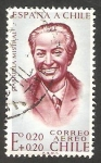Stamps Chile -  206 - Gabriela Mistral, poetisa