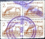 Stamps Guatemala -  Intercambio 0,80 usd 4x2 cents. 1988