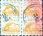 Stamps Guatemala -  Intercambio 0,80 usd 4x5 cent. 1990