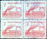 Stamps Guatemala -  Intercambio 0,80 usd 4x7 cent. 1987