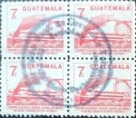 Stamps : America : Guatemala :  Intercambio 0,80 usd 4x7 cent. 1987