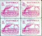 Stamps Guatemala -  Intercambio 0,80 usd 4x8 cent. 1987
