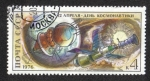 Stamps Russia -  Nave espacial Vostok y una estación espacial Salyut