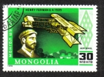 Stamps Mongolia -  Henry Farman and his Plane (1909)