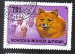 Sellos de Asia - Mongolia -  Samoyed pointed