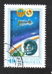 Sellos de Asia - Mongolia -  Capsula Espacial y J. Gagarín