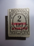 Sellos de Europa - Rumania -  Standing Oval - Cifras - Sello Fiscal - Taxa de Plata - 10 Bani.