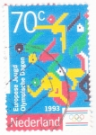 Stamps Netherlands -  juegos europeos olímpicos Dagen-ilustración