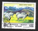 Sellos de Asia - Mongolia -  Animales y Paisajes