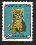 Sellos de Asia - Mongolia -  Gatos Domesticos