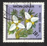 Sellos de Asia - Mongolia -  Flores