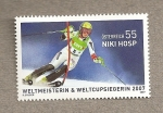 Stamps Austria -  Niki Hosp, campeona del mundo de ski