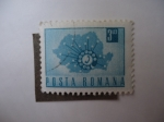 Stamps Romania -  Mapa Teléfonico - Telephone Dial and Map of Rumania. Serie:Postal and transport.