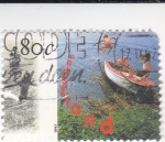 Stamps Netherlands -  niños jugando en el lago