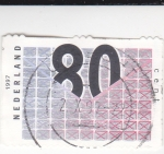 Stamps : Europe : Netherlands :  sobre y cifra