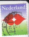 Stamps Netherlands -  corazones en forma de labios