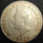 monedas de America - El Salvador -  1974 (Anverso)