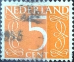 Stamps Netherlands -  Intercambio 0,20 usd 5 cent. 1953