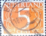 Stamps Netherlands -  Intercambio 0,20 usd 5 cent. 1953