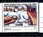 Stamps Mexico -  XXXV Aniversario del Instituto Mexicano del Seguro Social