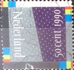 Sellos de Europa - Holanda -  Intercambio 0,20 usd 50 cent. 1990
