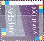 Sellos de Europa - Holanda -  Intercambio 0,20 usd 50 cent. 1990
