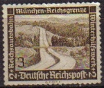 Stamps Germany -  DEUTSCHES REICH 1936 Scott B93 Sello Autopista en Frontera Munich Arquitectura Moderna Alemania Usad