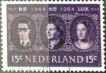 Stamps Netherlands -  Intercambio cxrf2 0,20 usd 15 cent. 1964