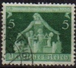 Stamps Germany -  Deutsches Reich 1936 Scott 474 Sello º Congreso de Comunidades Alemanas 5 Michel618 Alemania Allemag