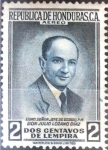 Stamps : America : Honduras :  Intercambio ma4xs 0,20 usd 2 cent. 1956