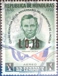 Stamps : America : Honduras :  Intercambio ma4xs 0,20 usd 16 sobre 1 cent. 1975