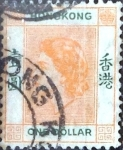 Stamps Hong Kong -  Intercambio 0,20 usd 1 dolar 1954