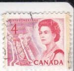 Sellos de America - Canad� -  reina Isabel II