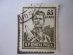 Sellos de Europa - Rumania -  Obrero de la Construcción - P.P. Romina Posta.