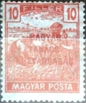 Stamps Hungary -  Intercambio m1b 0,20  usd 10 f. 1919