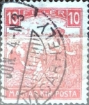 Stamps Hungary -  Intercambio 0,20  usd 10 f. 1916