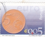 Stamps Portugal -  moneda de € 0,05 