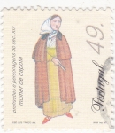 Stamps Portugal -  mujer de capote-oficios del siglo XIX