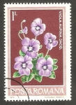 Sellos de Europa - Rumania -  Flor viola alpina