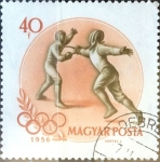 Stamps Hungary -  Intercambio nfxb 0,20 usd 40 f. 1956