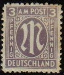 Stamps Germany -  DEUTSCHES REICH 1945 Scott3N2 SELLO Conjunto de los Aliados Militares para la poblacion civil ALEMAN