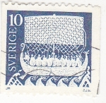 Stamps Sweden -  barco vikingo