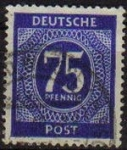 Stamps Germany -  Deutsches Reich 1946 Scott 553 Sello Numeros 75 Peening Usado Alemania Germany 