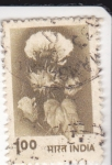 Sellos de Asia - India -  flores algodón
