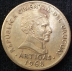 monedas de America - Uruguay -  1968 (Anverso)