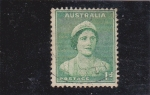 Stamps Australia -  Isabel reina madre