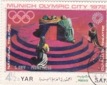 Sellos de Europa - Yemen -  teatro nacional- Munich Olimpiada-72